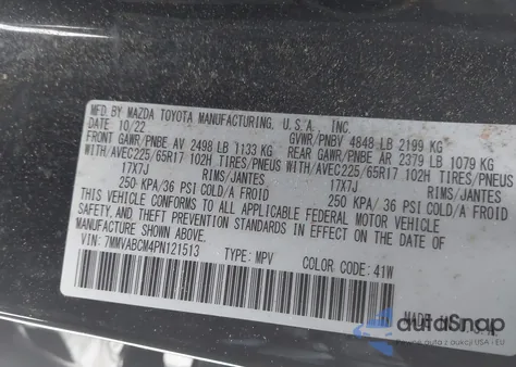 2023 Mazda Cx-50 2.5 S Preferred Plus из США, поврежденный, VIN 7MMVABCM4PN121513